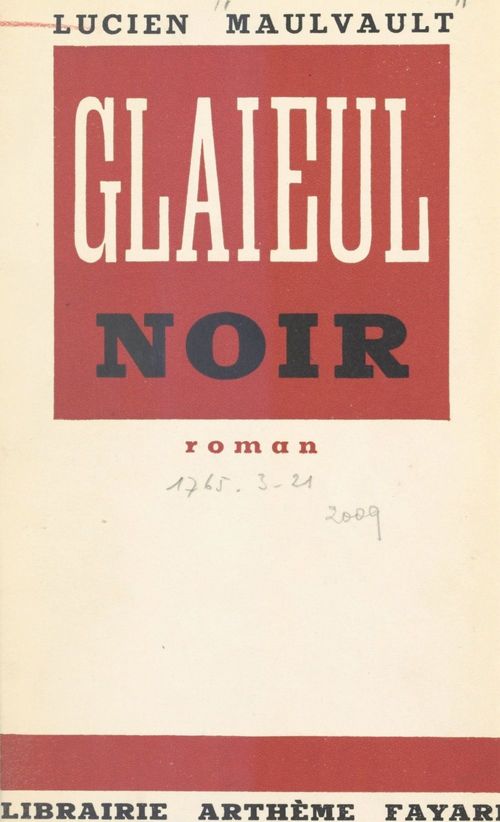 ebook cover of Glaïeul noir, by Lucien Maulvault