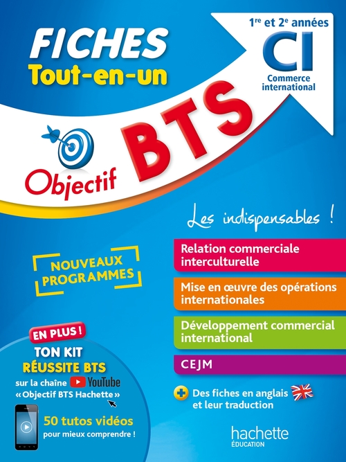 Couverture ebook de Objectif BTS Commerce international -  Fiches Tout-en-un, de Christophe Deparrois, Marc Geronimi, Bruno Bonnefous, David Leccia