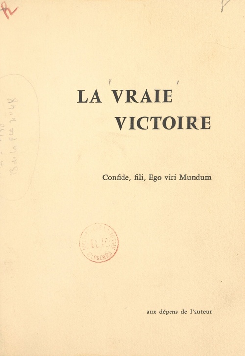 Couverture ebook de La vraie victoire (2). Rétrospection d'un converti sur son journal de la Grande guerre, de Henry Minot