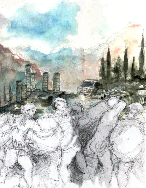 ebook cover of Échos des voix antiques, by Benjamin Orcajada