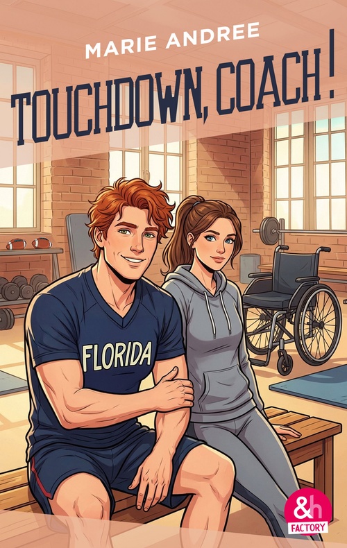 Couverture ebook de Touchdown, coach !, de Marie Andree