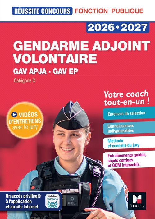 ebook cover of Réussite Concours - Gendarme adjoint volontaire - APJA  et EP- 2026-2027 - Préparation complète, by Florence Abdoul-Dorion, Marianne Fougère, Valérie Béal, Philippe Alban