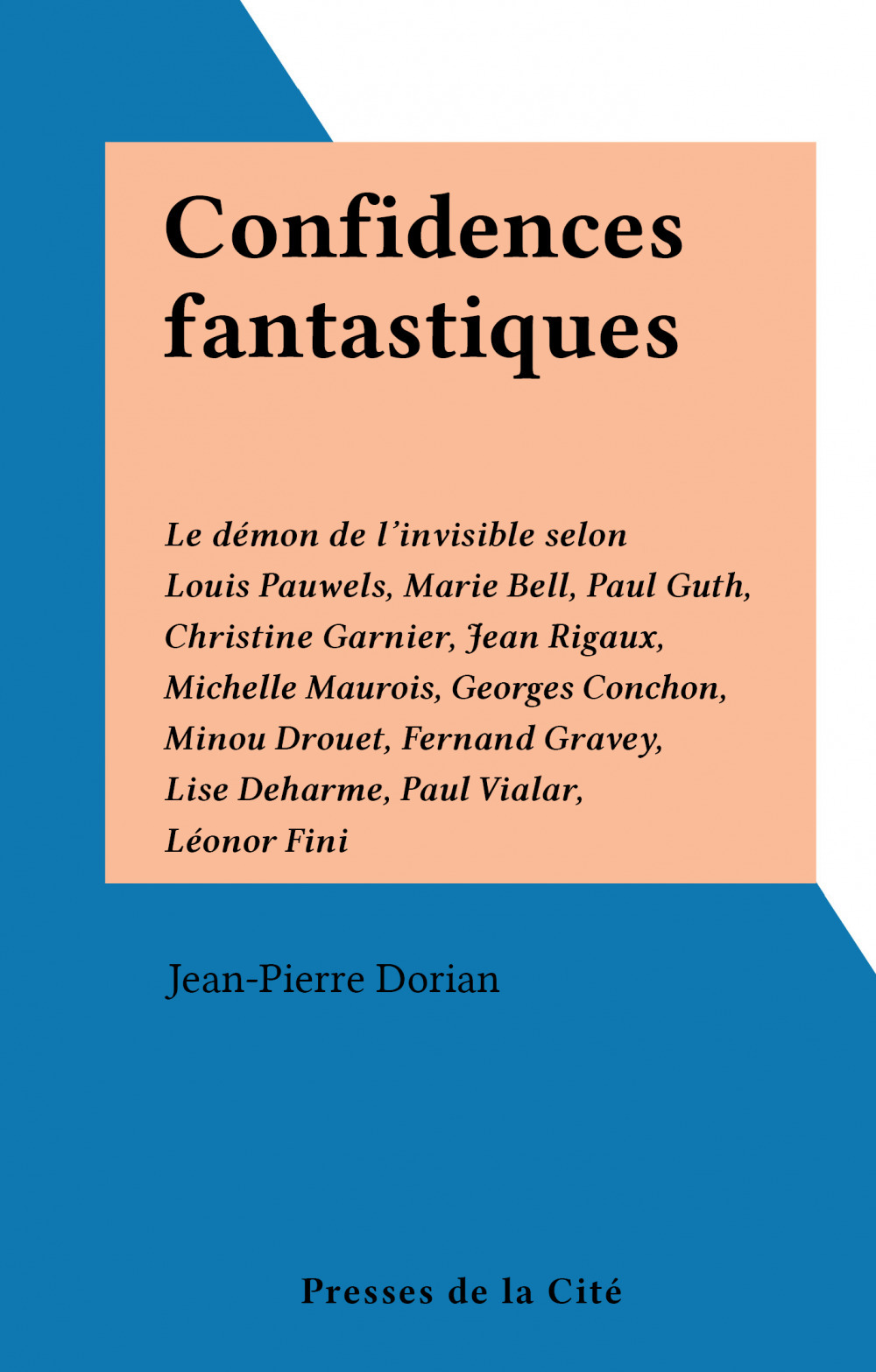 ebook cover of Confidences fantastiques, by Jean-Pierre Dorian