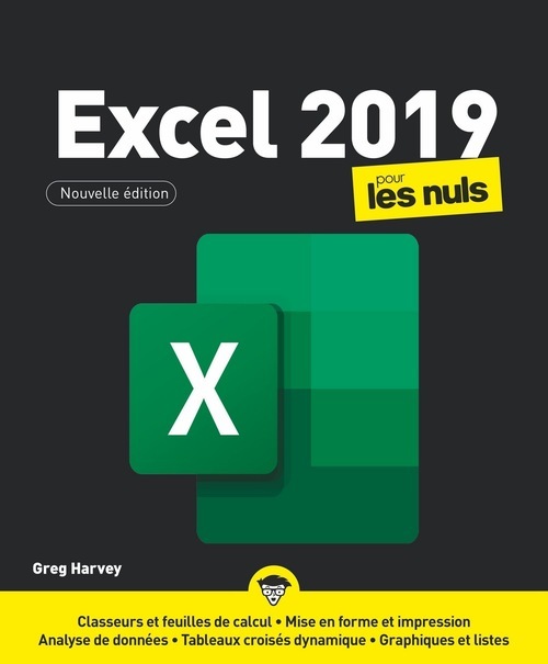 Couverture ebook de Excel 2019 Pour les Nuls, 2e, de Greg Harvey
