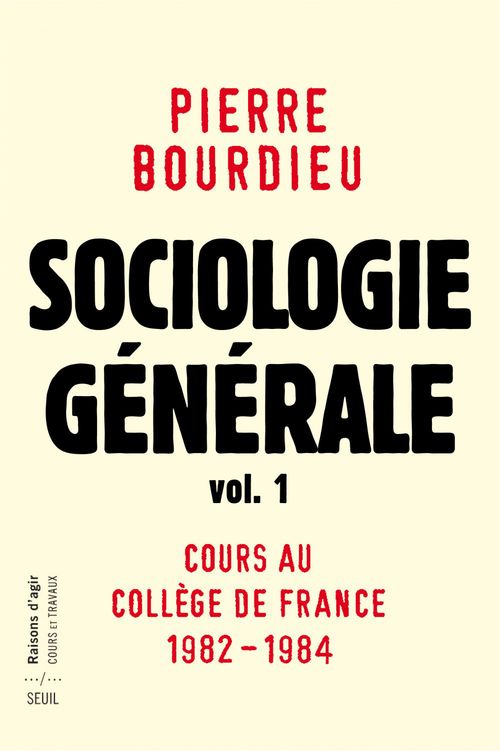 ebook cover of Sociologie générale vol. 1, by Pierre Bourdieu