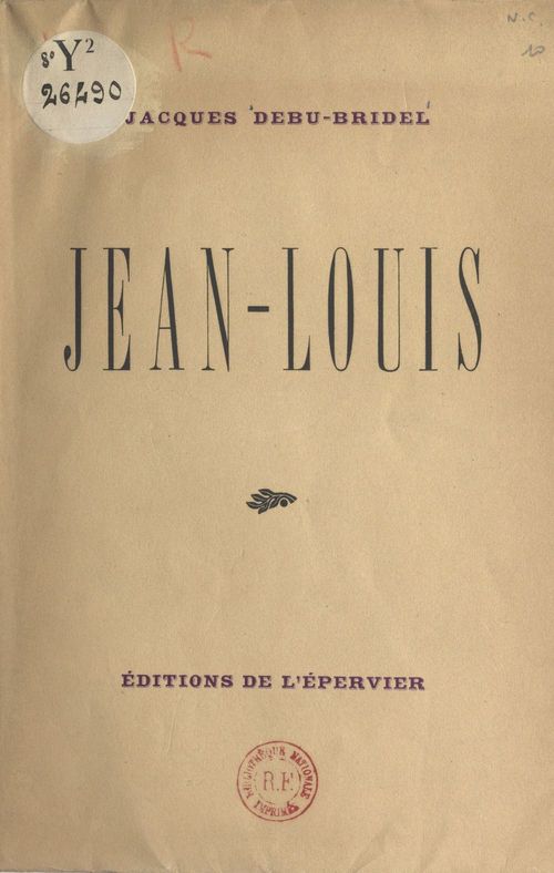 Couverture ebook de Jean-Louis, de Jacques Debu-Bridel