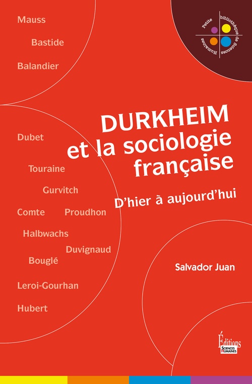 Couverture ebook de Durkheim et la sociologie française. D'hier à aujourd'hui, de Salvador Juan
