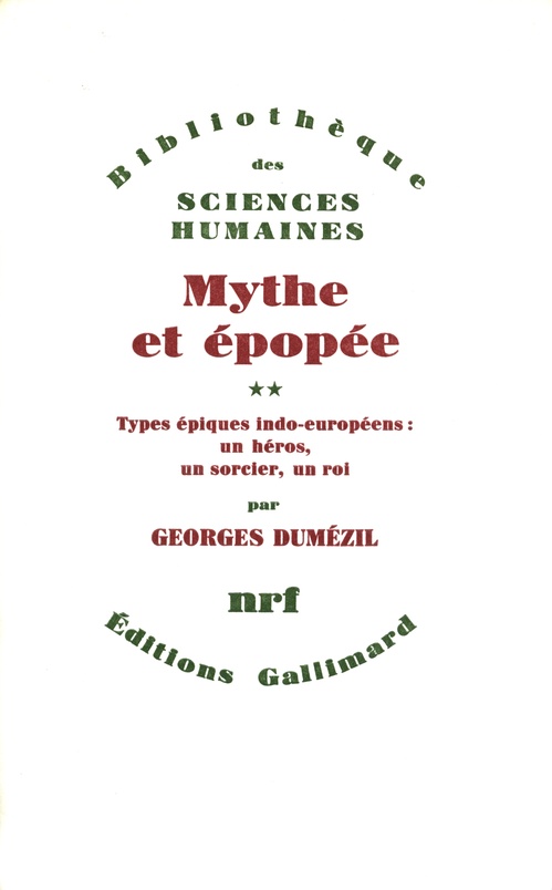 Couverture ebook de Mythe et épopée (Tome 2), de Georges Dumezil