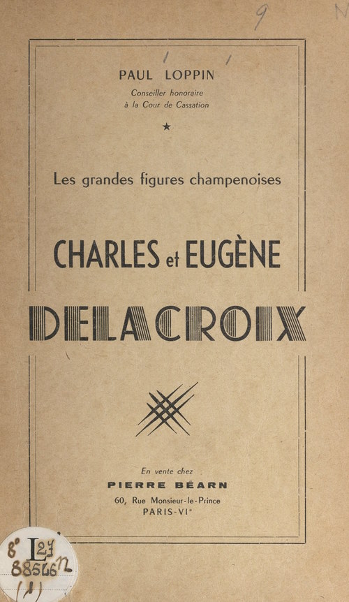 Couverture ebook de Charles et Eugène Delacroix, de Paul Loppin