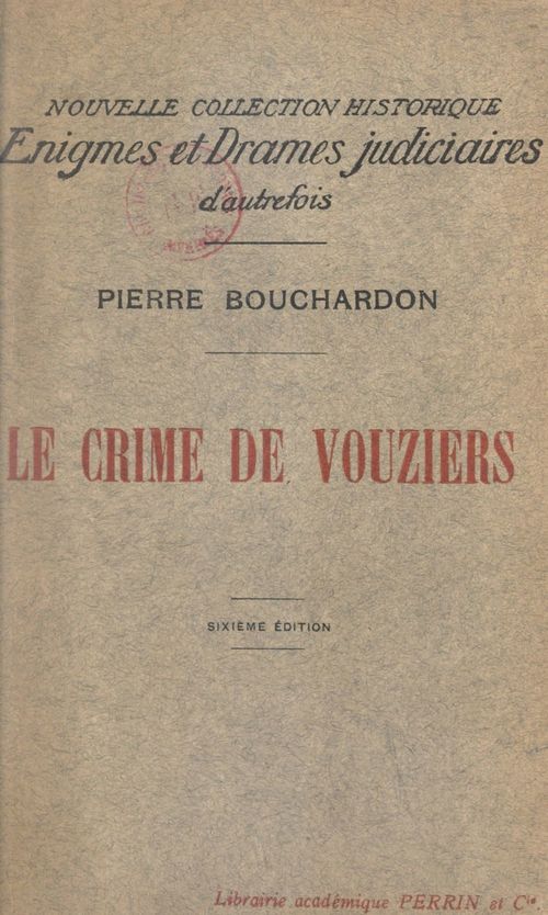 ebook cover of Le crime de Vouziers, by Pierre Bouchardon