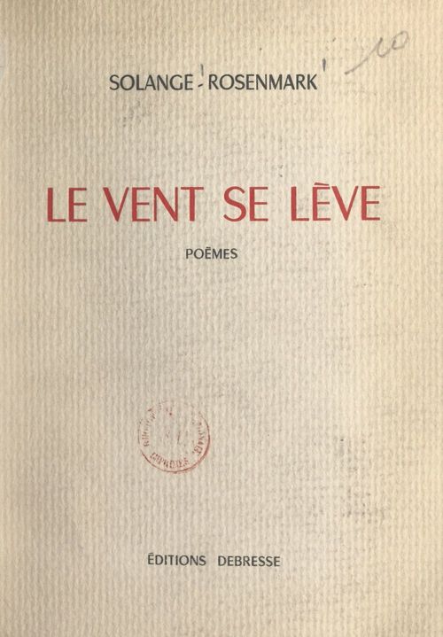 ebook cover of Le vent se lève, by Solange Rosenmark
