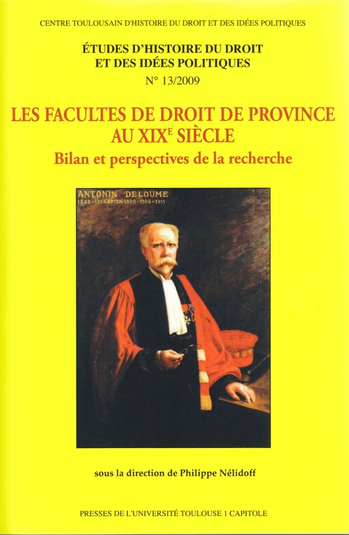 ebook cover of Les Facultés de droit de province au xixe siècle. Tome 1, by