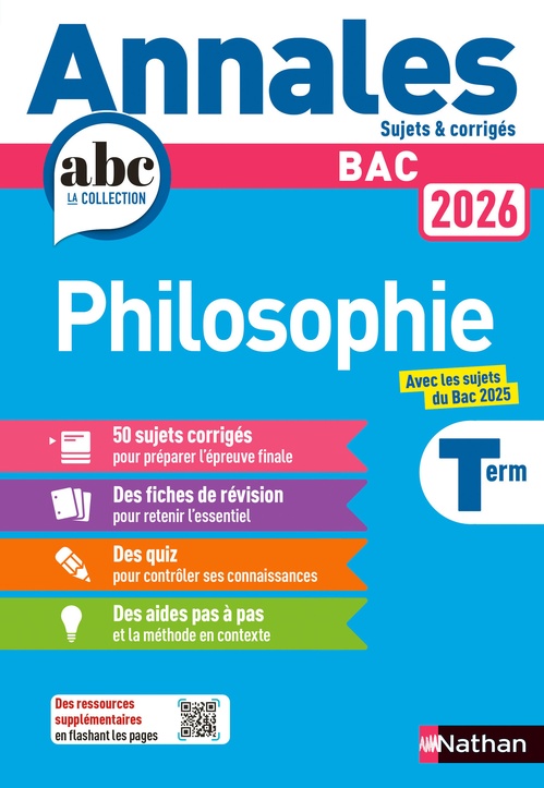 Couverture ebook de Annales Bac Philosophie Term 2026, de Denis Vanhoutte, Gérard Dorozoi