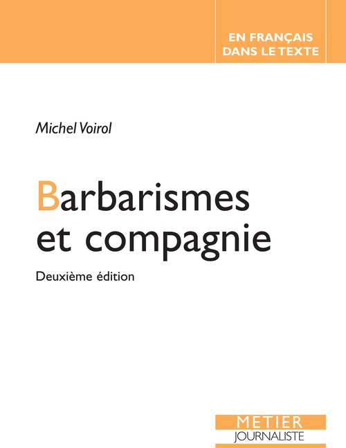 Couverture ebook de Barbarismes et compagnie, de Michel Voirol