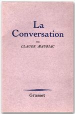 ebook cover of La conversation, by Claude Mauriac