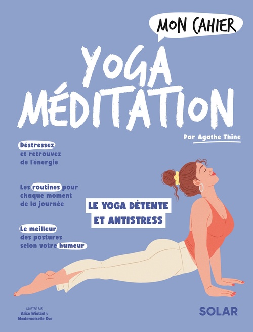 Couverture ebook de Mon cahier Yoga méditation, de Agathe Thine
