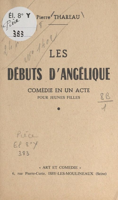 ebook cover of Les débuts d'Angélique, by Pierre Thareau