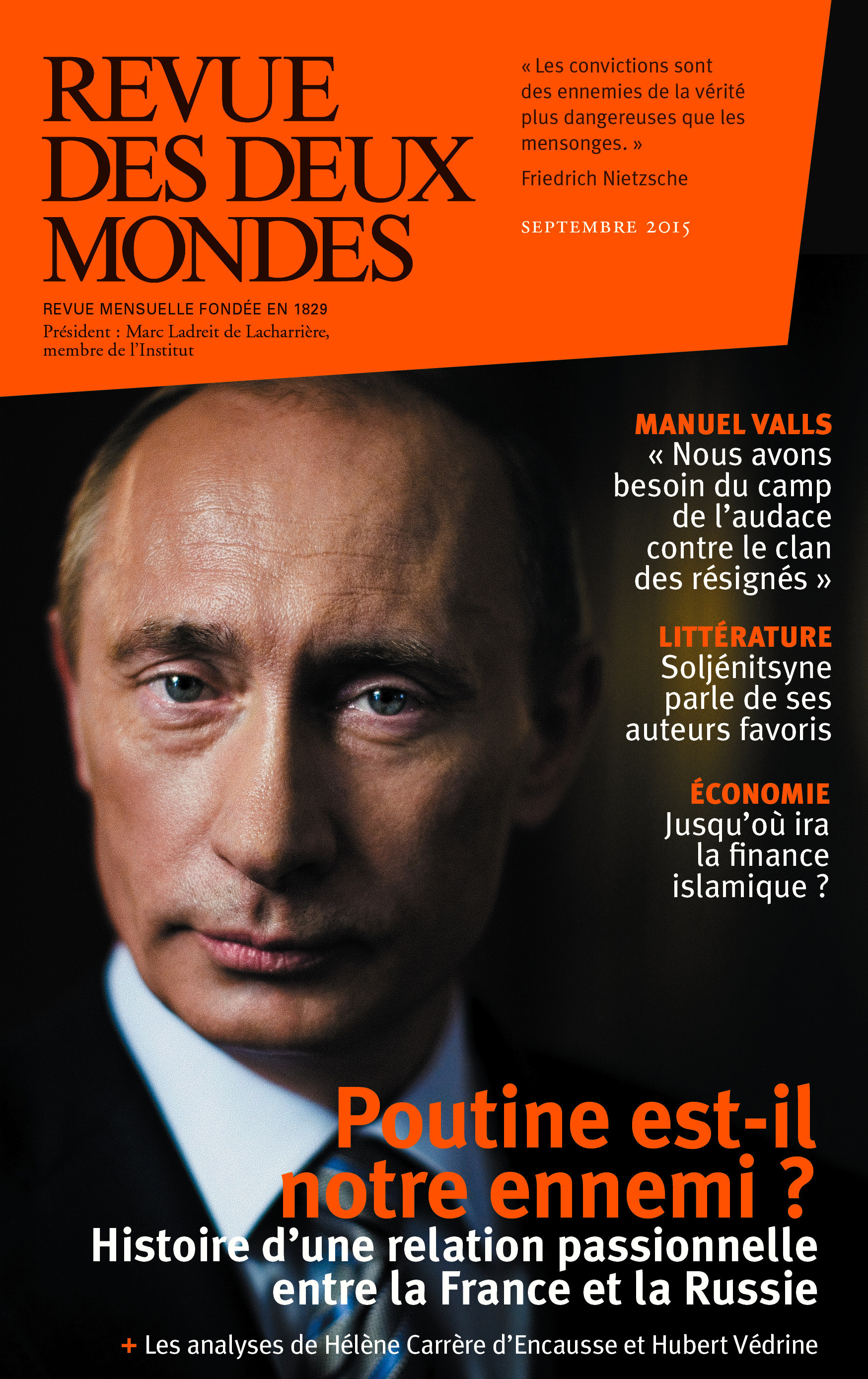 Couverture ebook de Revue des Deux Mondes septembre 2015, de Revue Des Deux Mondes