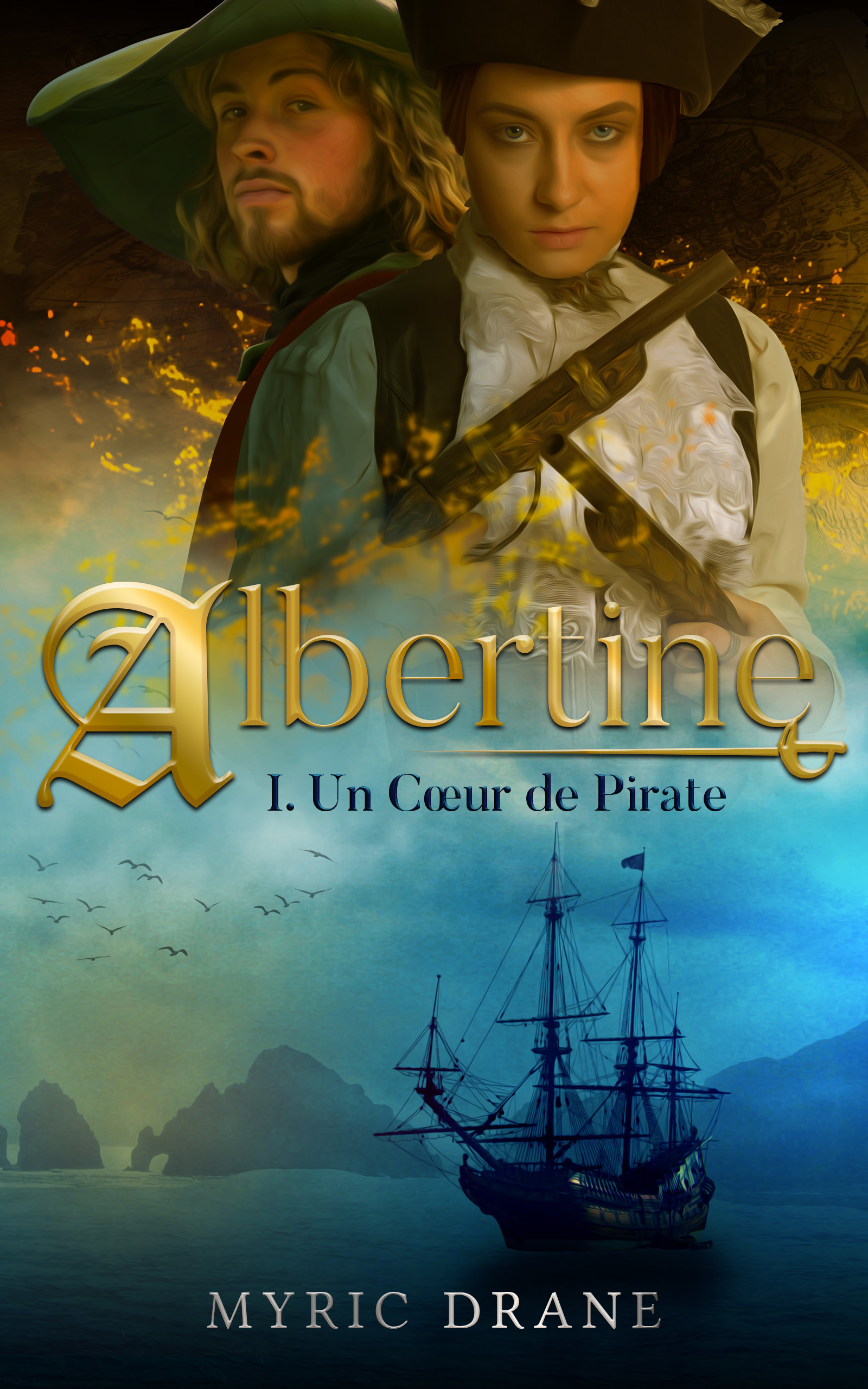 ebook cover of Albertine T1 : Un Coeur de Pirate, by Myric Drane