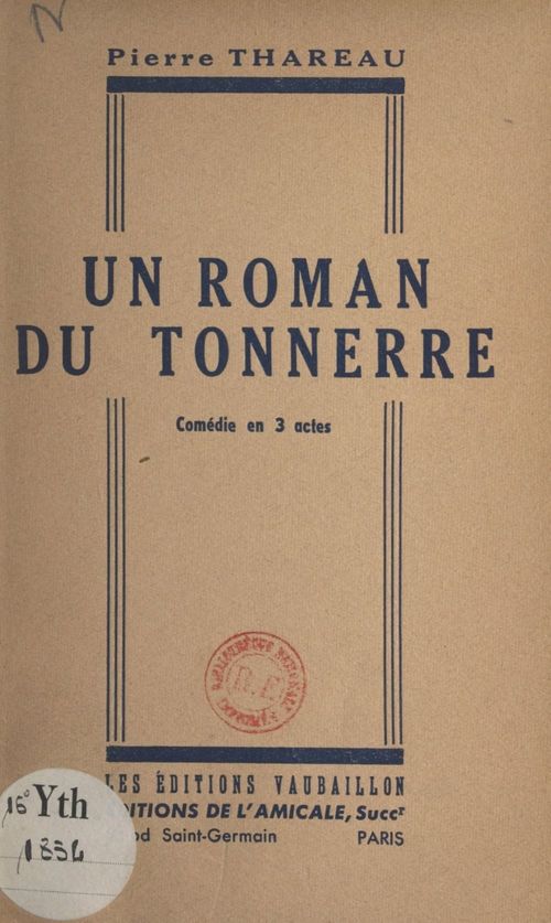 ebook cover of Un roman du tonnerre, by Pierre Thareau