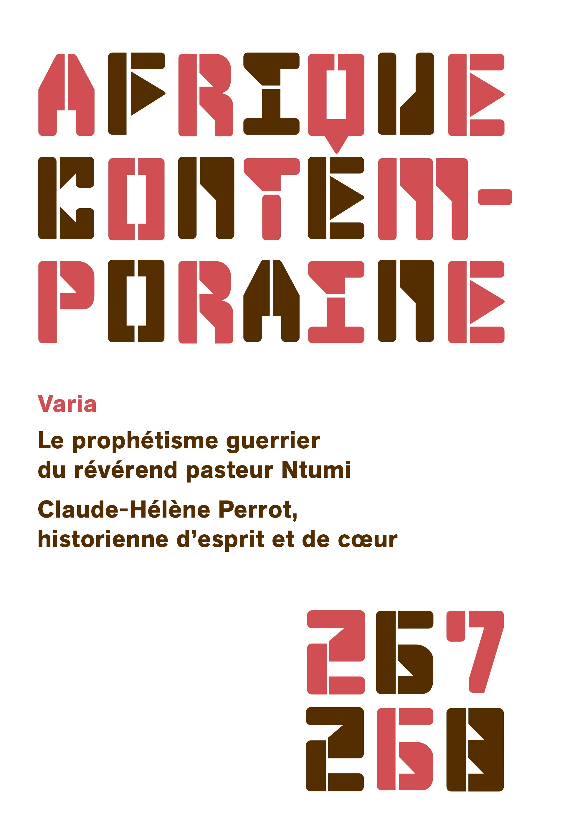Couverture ebook de Afrique contemporaine n° 267-268, de Collectif