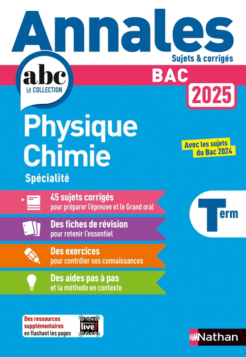 ebook cover of Annales Bac Physique Chimie Term. 2025 - Corrigé, by Karine Marteau-Bazouni