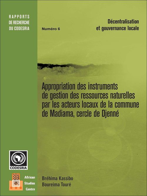 Couverture ebook de Appropriation des instruments de gestion des ressources naturelles par les acteurs locaux de la commune de Madiama, cercle de Djenné, de Boureima Toure, Brehima Kassibo