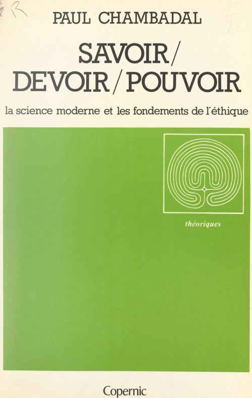 Couverture ebook de Savoir, devoir, pouvoir, de Paul Chambadal