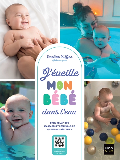 ebook cover of J'éveille mon bébé dans l'eau, by @bebesnageurs, Emeline Riffier