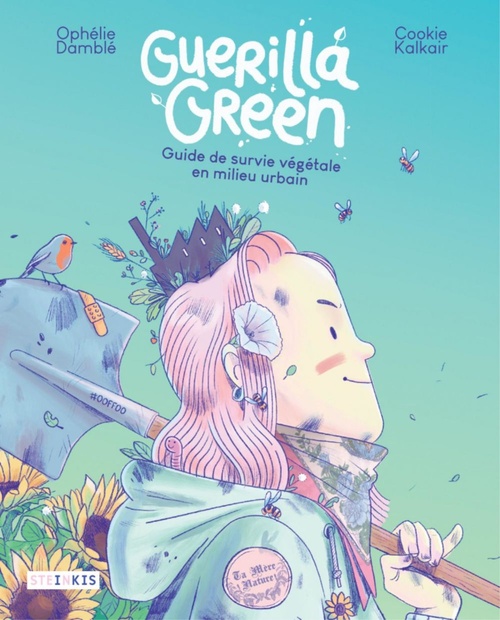 Couverture ebook de Guerilla Green, de Ophélie Damblé, Cookie Kalkair