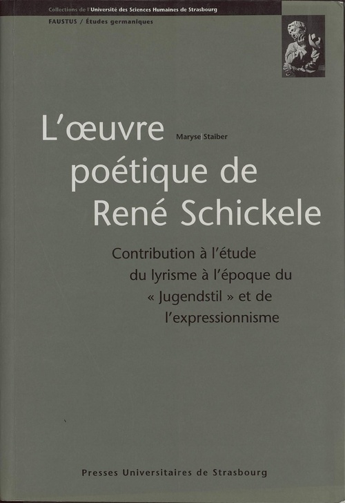 ebook cover of L´oeuvre poétique de René Schickele, by Maryse Staiber