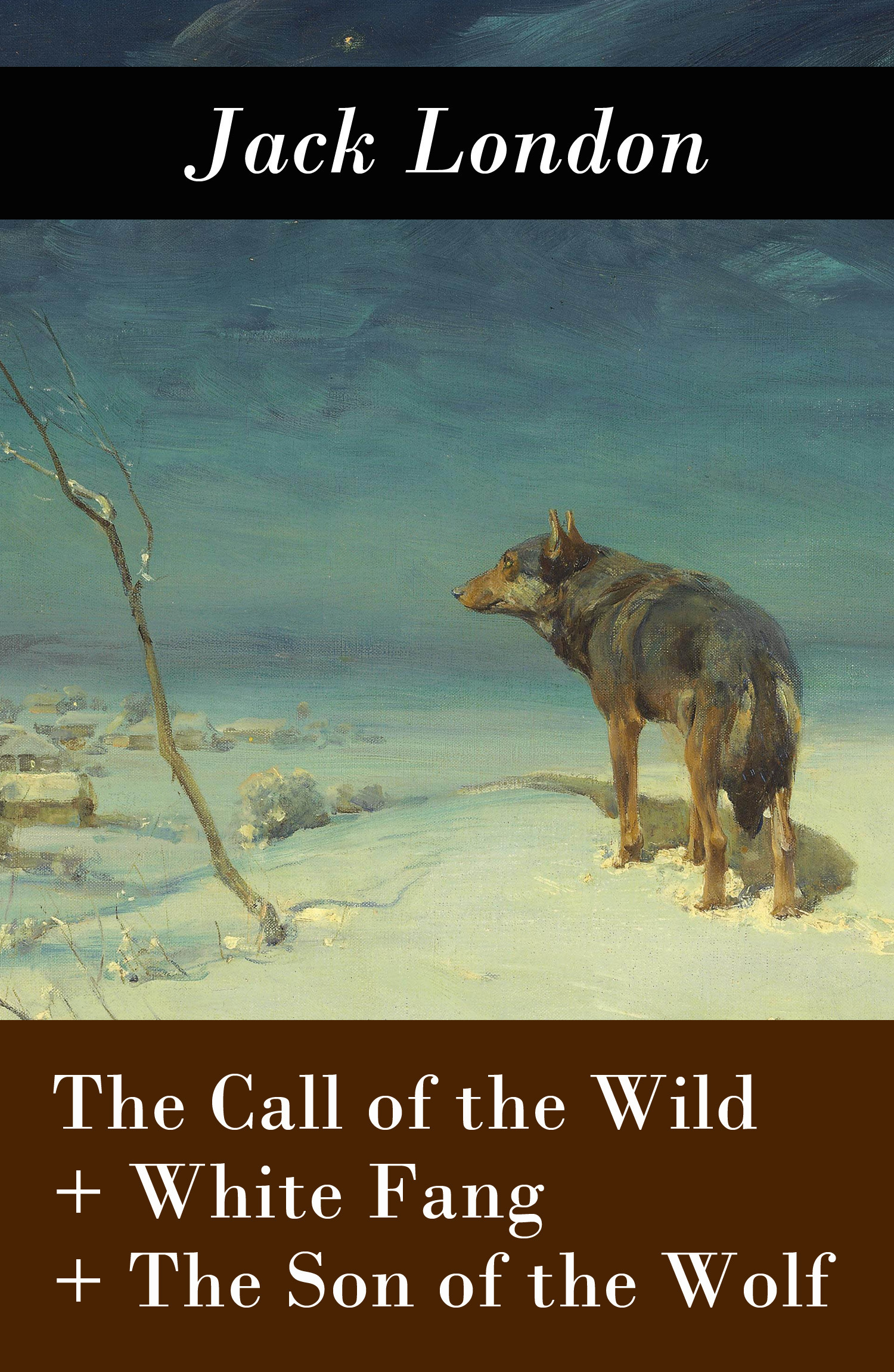 ebook cover of The Call of the Wild + White Fang + The Son of the Wolf (3 Unabridged Classics), by Jack London