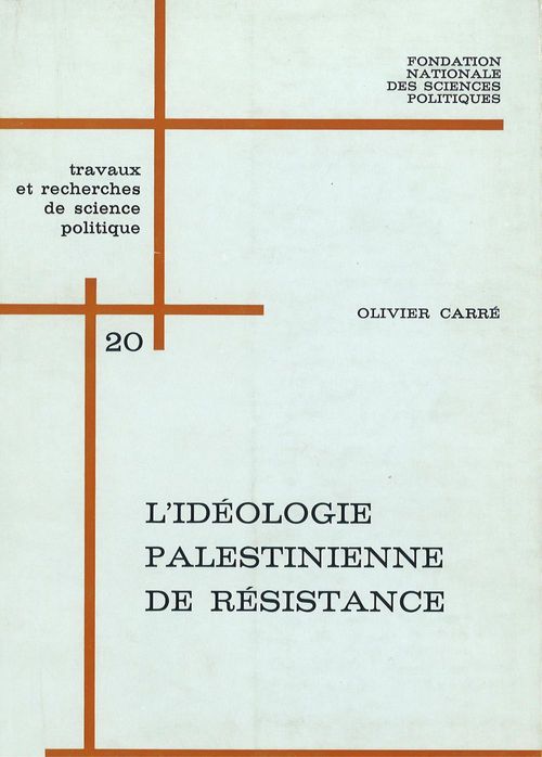 ebook cover of L'idéologie palestinienne de résistance, by Olivier Carré