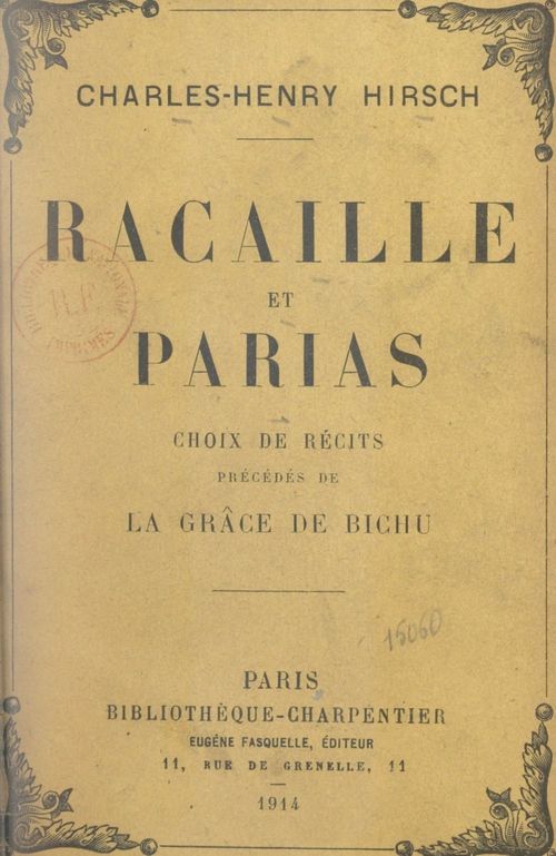 Couverture ebook de Racaille et parias, de Charles-Henry Hirsch