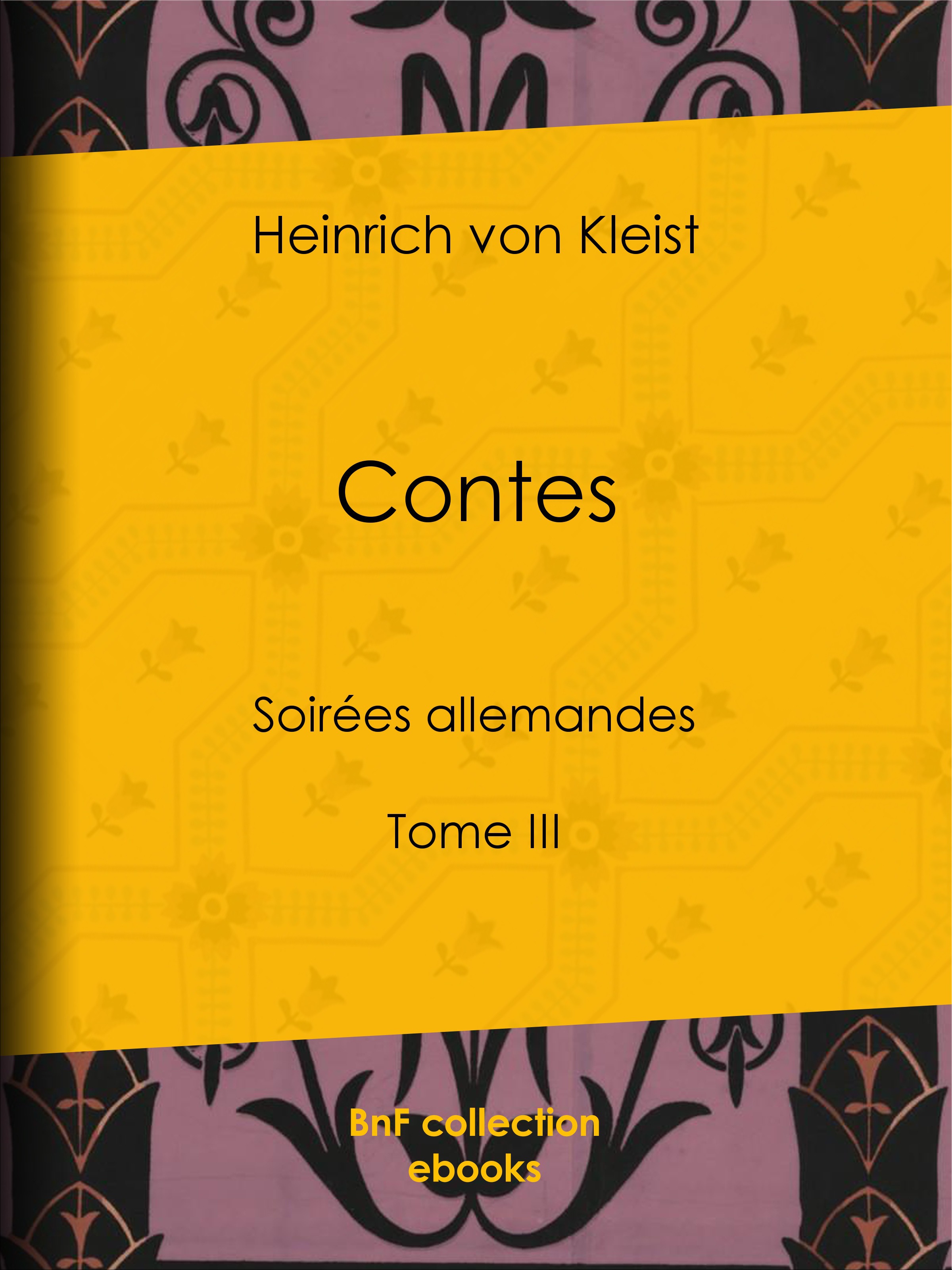 ebook cover of Contes, by Andrienne J. Cherbuliez, Joel Cherbuliez, Heinrich von Kleist