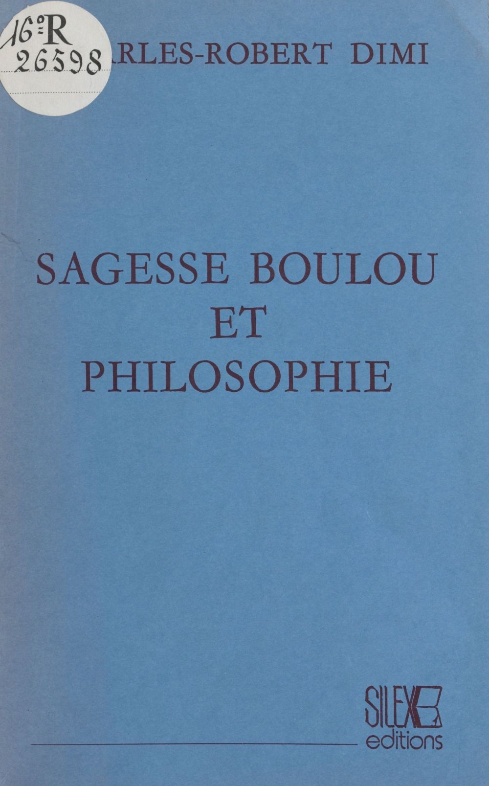Couverture ebook de Sagesse boulou et philosophie, de