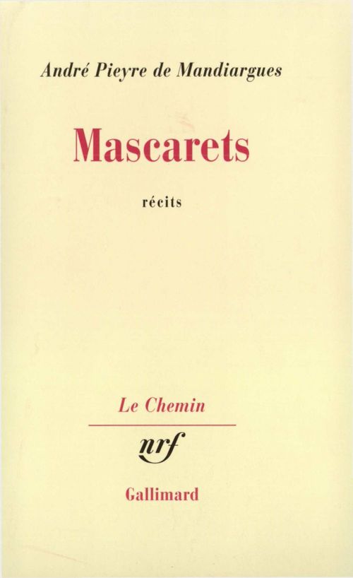 Couverture ebook de Mascarets, de André Pieyre de Mandiargues