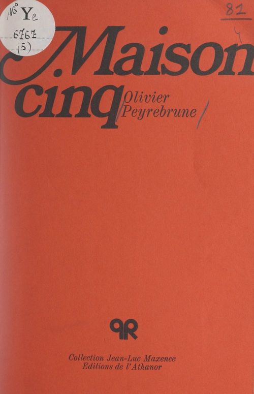 Couverture ebook de Maison cinq, de Olivier Peyrebrune
