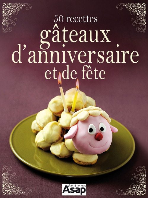 ebook cover of 50 recettes de gâteaux d'anniversaire, by Sylvie Aït-ali