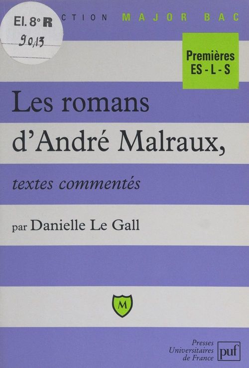 ebook cover of Les romans d'André Malraux, by Danielle Le gall