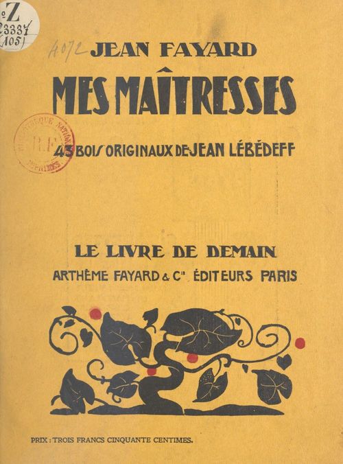 ebook cover of Mes maîtresses, by Jean Fayard