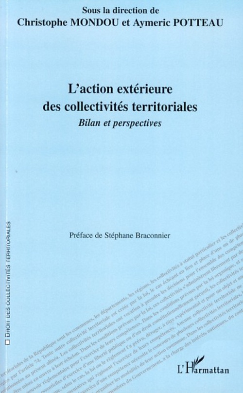ebook cover of L'action extérieure des collectivités territoriales, by Christophe Mondou, Aymeric Potteau