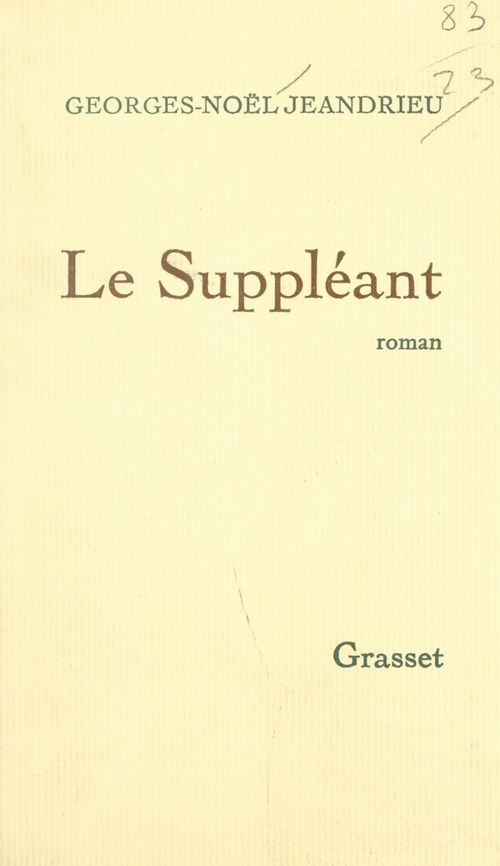 Couverture ebook de Le suppléant, de Georges-noël Jeandrieu