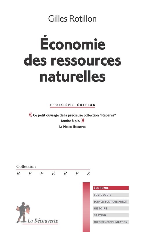 Couverture ebook de Economie des ressources naturelles, de Gilles Rotillon