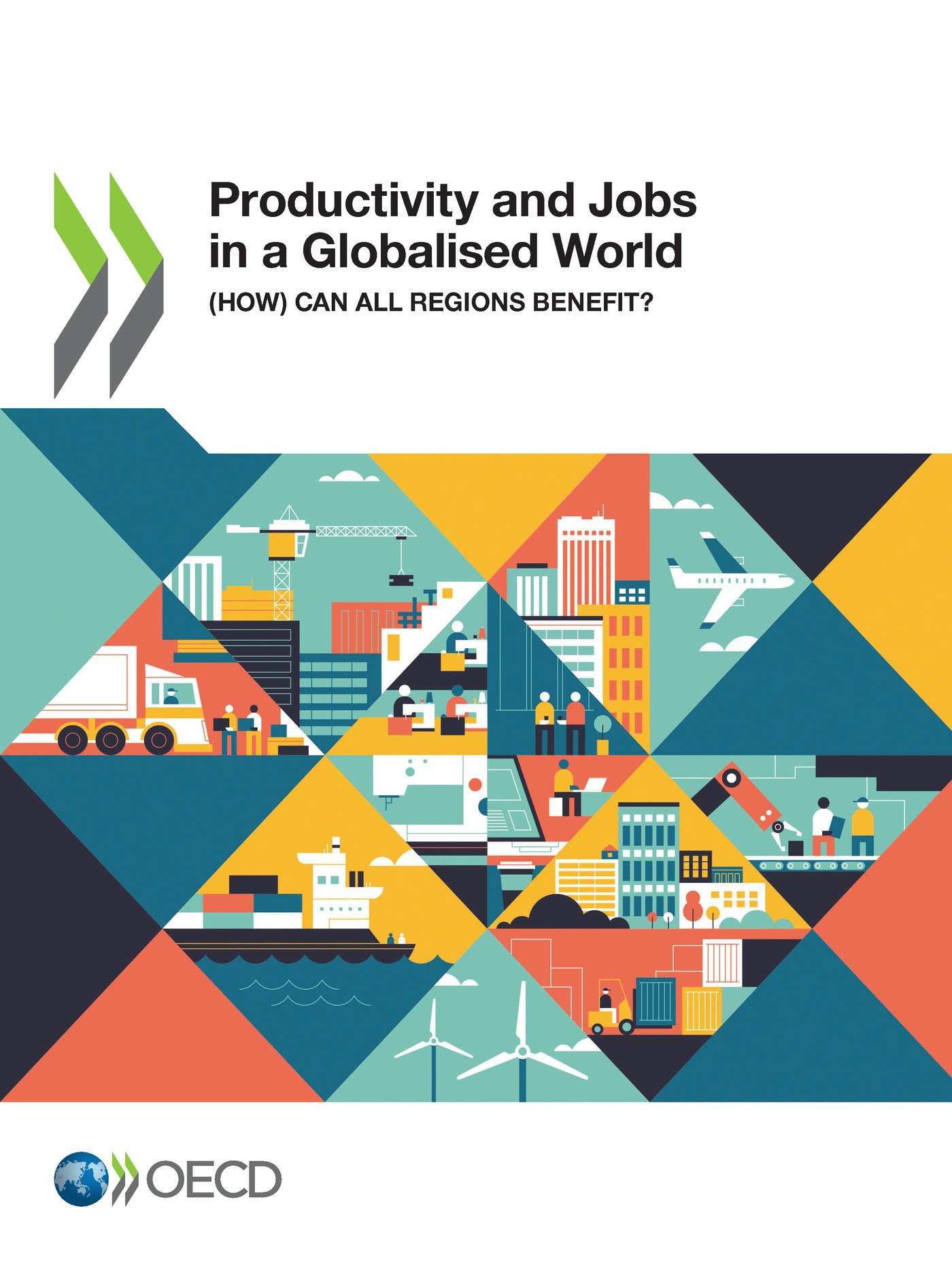 Couverture ebook de Productivity and Jobs in a Globalised World, de Collectif