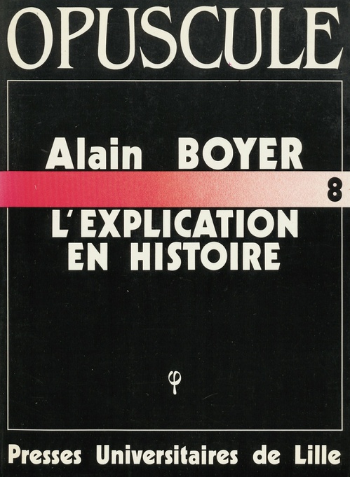 Couverture ebook de L´explication en histoire, de Boyer