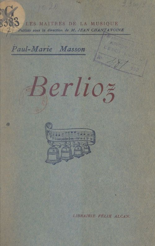 Couverture ebook de Berlioz, de Paul-Marie Masson