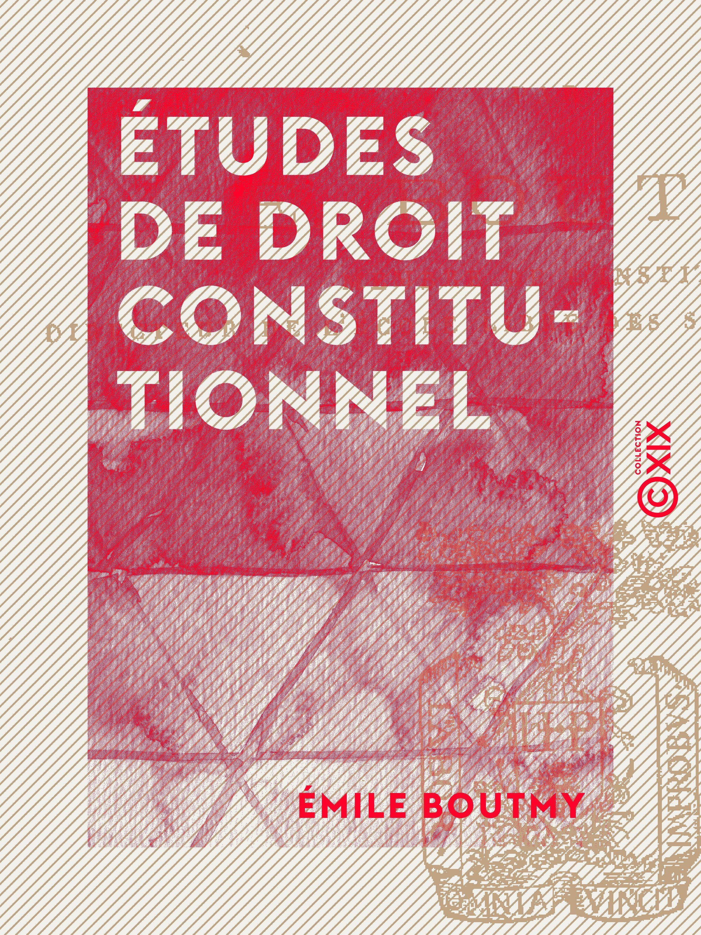 ebook cover of Études de droit constitutionnel, by Emile Boutmy