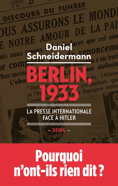 ebook cover of Berlin, 1933 - La presse internationale face à Hitler, by Daniel Schneidermann
