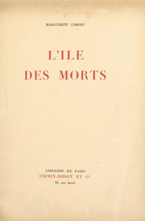 Couverture ebook de L'île des morts, de Marguerite Comert